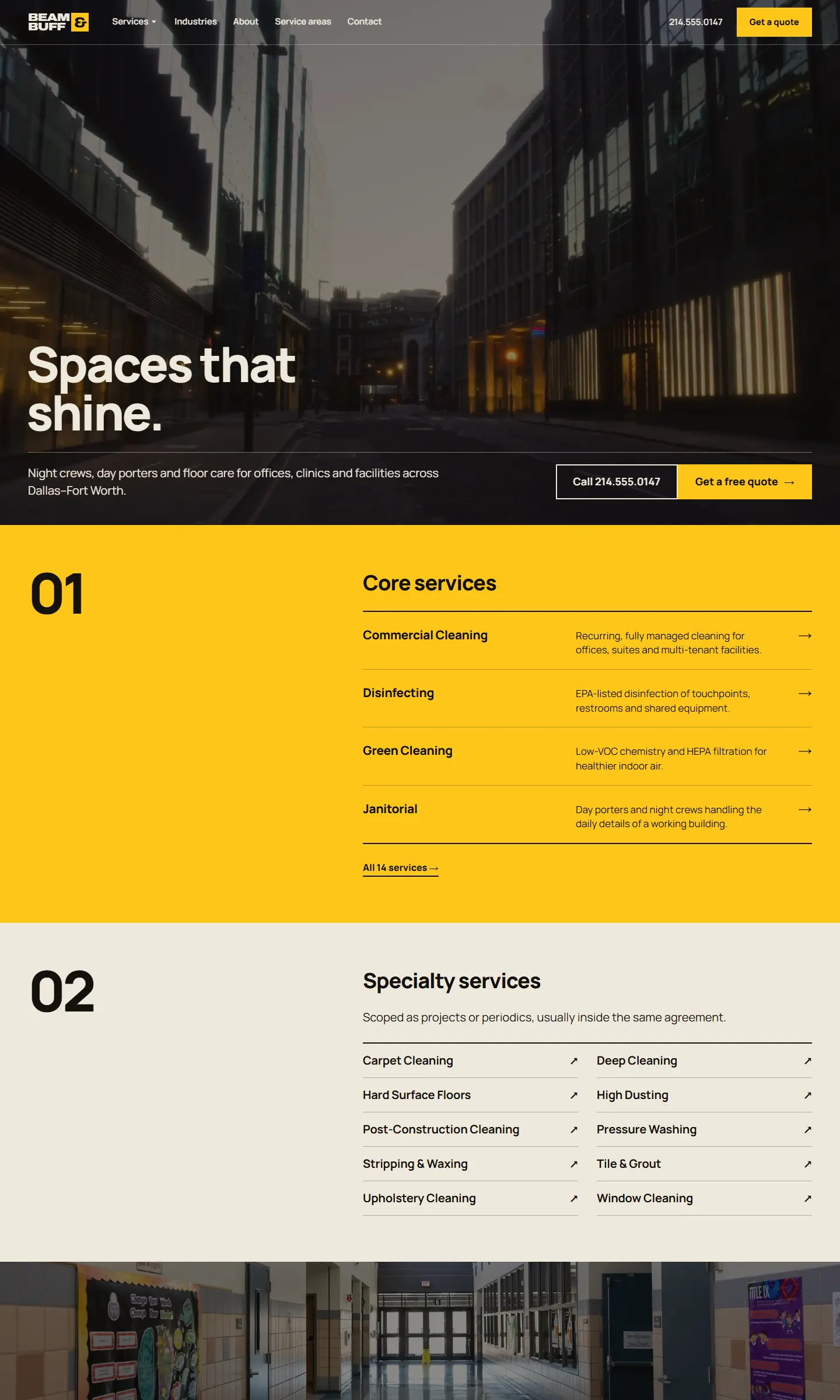 Beam & Buff website