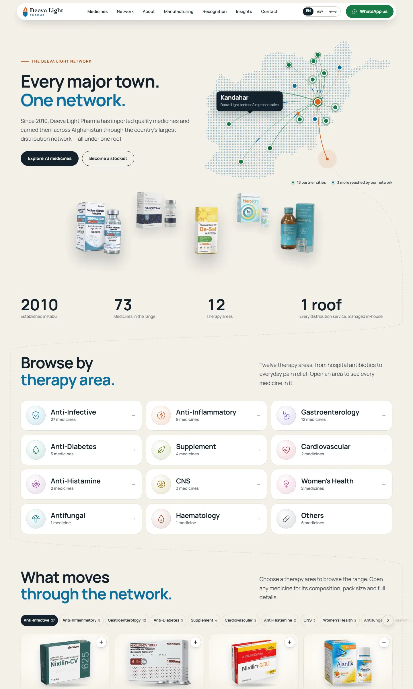 Deeva Light Pharma website