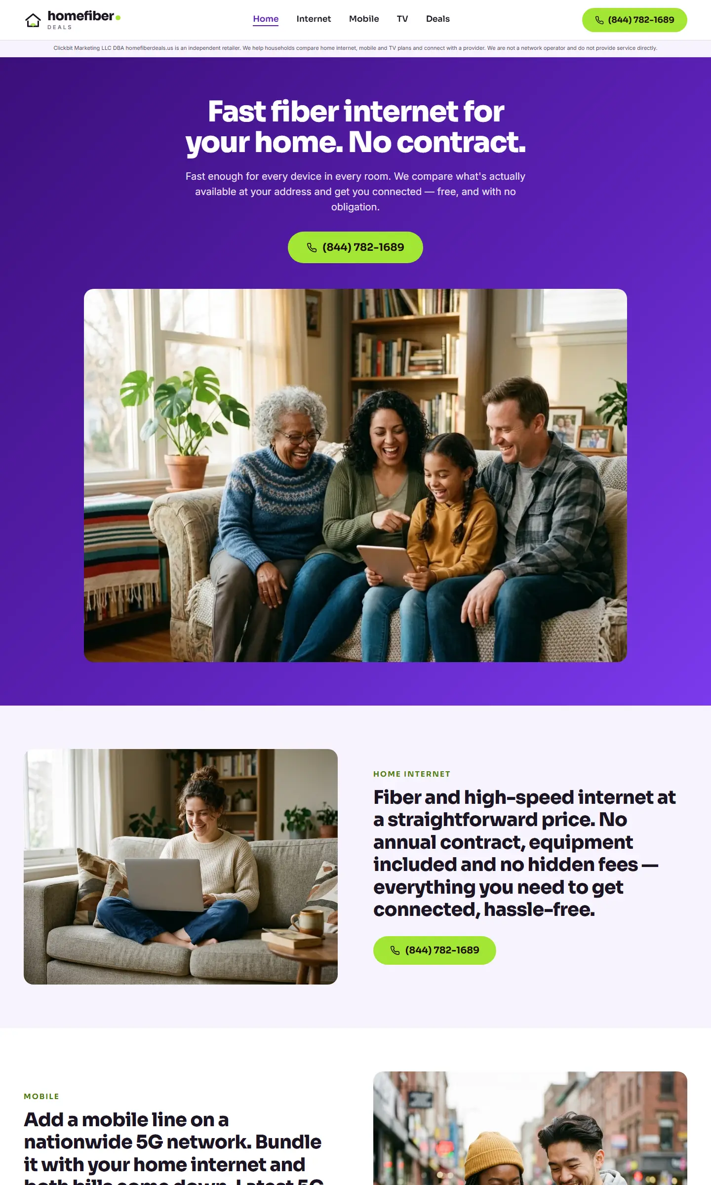 homefiberdeals.us homepage