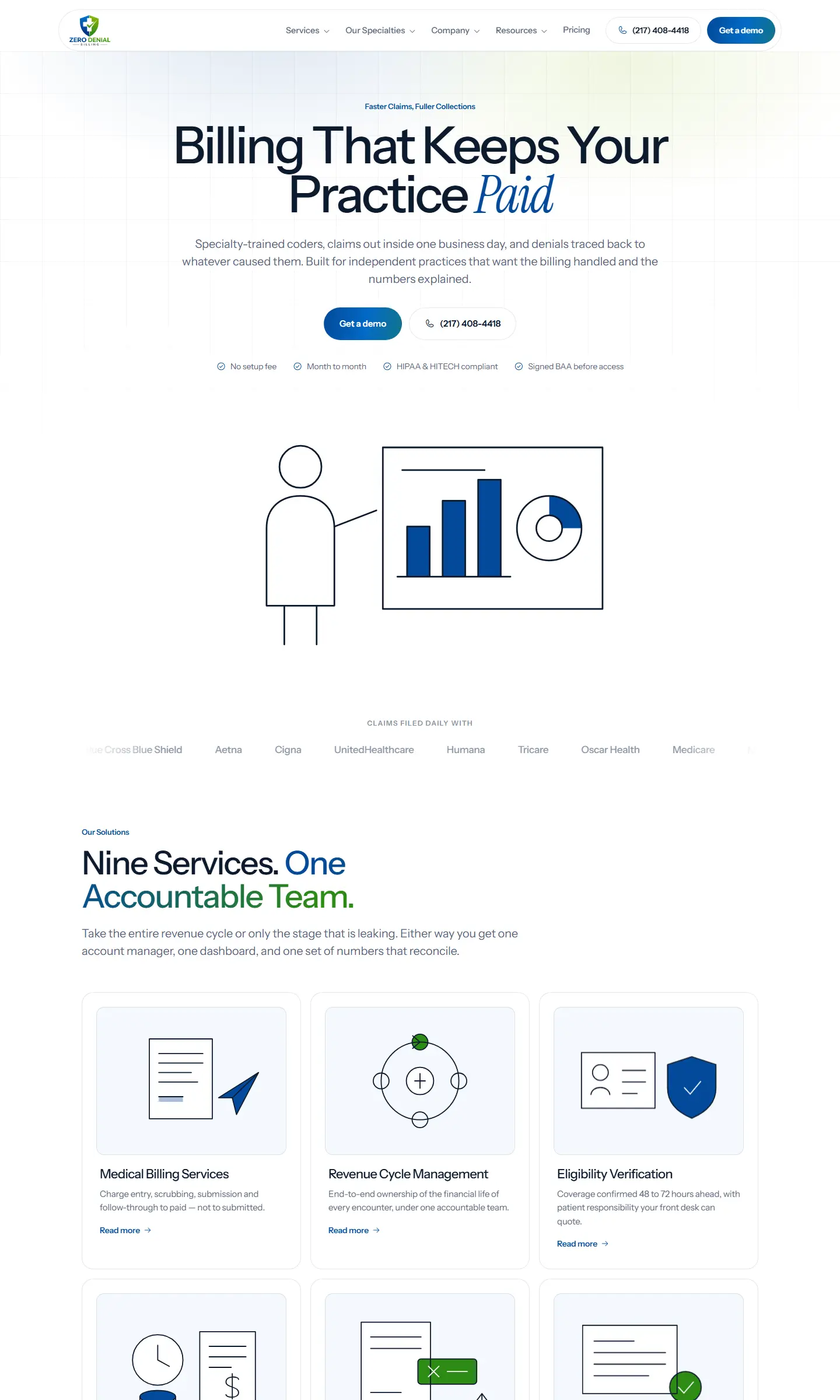 Zero Denial Billing website